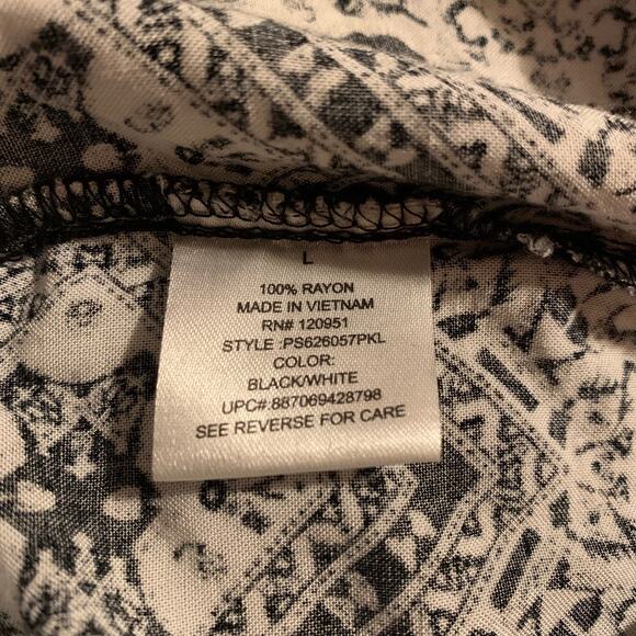 Pink Republic Geometric Pattern Dress Sleeveless Pocket Drawstring Waist Size L - Picture 12 of 12